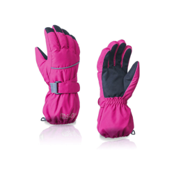 Guanti invernali caldi per bambini Guanti da esterno Guanti da sci Guanti da sci Solid Color antivento, impermeabile e resistente Abbigliamento rosa precio