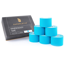 Capital Sports Elek, Kinesio tape, 6 rotoli, 5 m x 5 cm, cotone e adesivo acrilico, resistente all'acqua en oferta