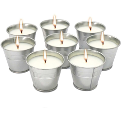 Candle Anti-Mosquito Secchio in ferro aromatizzato set di 8 pezzi Candela profumata Deodorante MainsTays Candele Riscaldatori piatti Set di candele precio