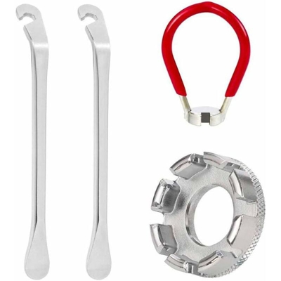 Raggi in acciaio universale Spoke Wrench Tool Strumenti di riparazione delle ruote Kit di leve per pneumatici per ruote a raggi di bicicletta - Litzee