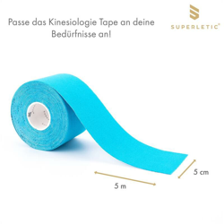 Capital Sports Elek, Kinesio tape, 6 rotoli, 5 m x 5 cm, cotone e adesivo acrilico, resistente all'acqua precio