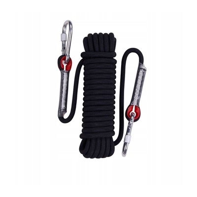 Corda di arrampicata RACCUPA RACCIA LINENA Corda rampicante Corda da arrampicata 10 mm nero (30 metri corda rampicante