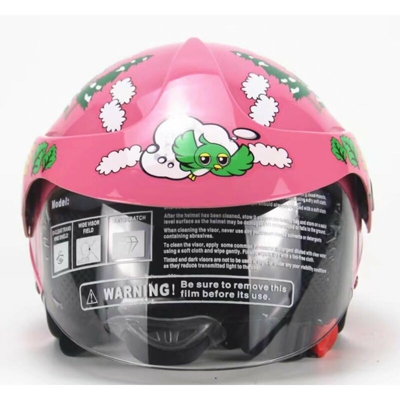 Casco per bambini, bici, bicicletta elettrica, casco mezzo casco, casco per bambini uomini e donne, casco cartoon harley, (rosa (vitello) 2-7 anni,