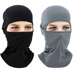 2 pezzi di maschera facciale cappuccio in bicicletta da esterno arrampicata da esterno pesca per la pesca moto tattica traspirante sottile (grigio + en oferta