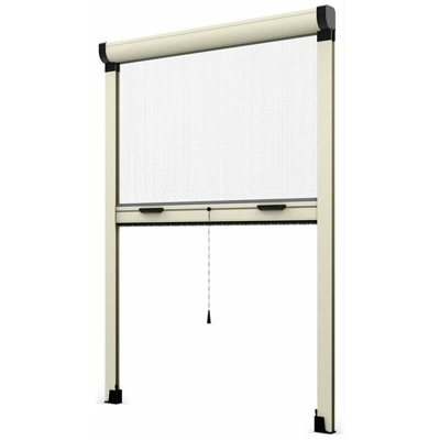 Milo - Zanzariera a rullo 'Gold roll' per porte e finestre adattabile su misura in kit -VERTICALE / 100 X H 160 CM / AVORIO