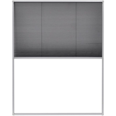 vidaXL Zanzariera Plissettata per Finestre in Alluminio 80x100 cm - Bianco