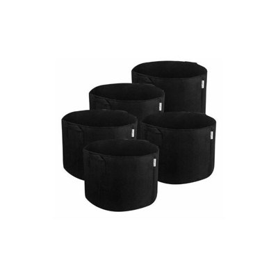 FOLNG - Sacchetti per piante, 3 pezzi, 10 gallon in tessuto non tessuto, 40 cm, colore: Nero