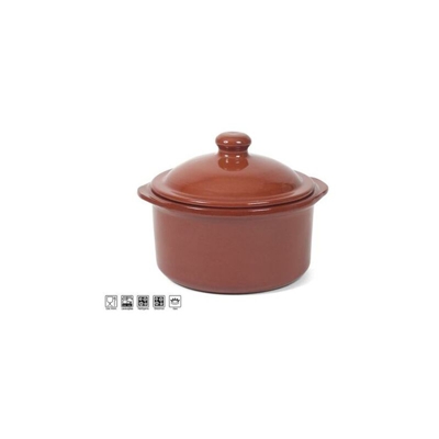 Pentola Terracotta Con Coperchio 18Cm