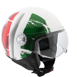 Eglemtek Helmets Casco Demi Jet Bianco bandiera ITALIA - M características