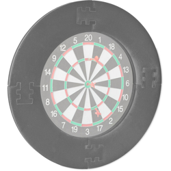 Cornice per Bersaglio Freccette, 4 parti, Anello Protettivo per Dartboard da 45 cm, EVA, Ø 72 cm, Color Grigio características