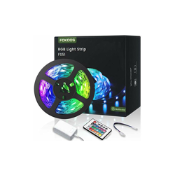 Striscia LED da 5 m, RGB luminosa e flessibile, con telecomando a 24 tasti, catena luminosa 5050 LED per casa, camera da letto, cucina, festival e precio