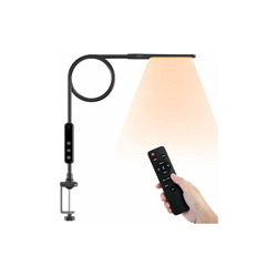 Lampada a morsetto a LED dimmerabile, lampada da scrivania con telecomando, funzione touch girevole a 360Â°, 5 livelli di luminositÃ e 5 temperature en oferta