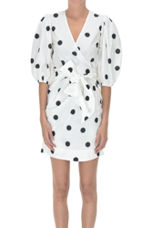 Polka dots wrap dress características