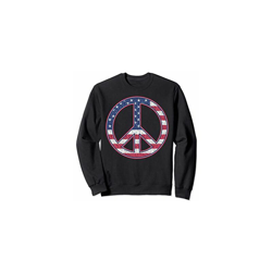 American Flag Peace Sign - America Pride - USA Proud Patriot Felpa en oferta