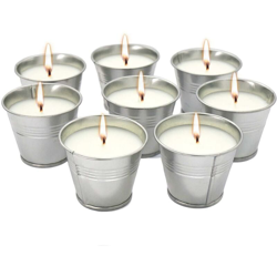 Candle Anti-Mosquito Secchio in ferro aromatizzato set di 8 pezzi Candela profumata Deodorante MainsTays Candele Riscaldatori piatti Set di candele en oferta