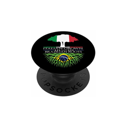 Ingenius Famiglia Italiana Brasiliana Ancestry Gif - Radici Brasiliane Italiane Radici Brasiliane Italia Brasile PopSockets Supporto e Impugnatura en oferta