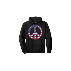 American Flag Peace Sign - America Pride - USA Proud Patriot Felpa con Cappuccio en oferta