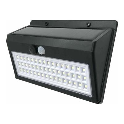 Faretto Pannello Solare Sensore .crepuscolare Faro 48 Led Batteria Ricaricabile