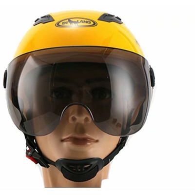 Harley Cuffie Four Seasons Horse Riding Helmet Unisex Auricolare Auricolare Bicicletta Bottiglia elettrica, Giallo