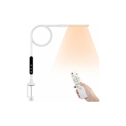 Lampada a morsetto a LED dimmerabile, lampada da scrivania con telecomando, funzione touch girevole a 360Â°, 5 livelli di luminositÃ e 5 temperature en oferta