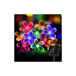 catena di luci solari per esterni, 7 m, 50 LED, a forma di fiore, 8 modalitÃ , impermeabilitÃ IP65, per giardino, alberi, terrazza, Natale, en oferta