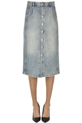 Denim midi skirt características