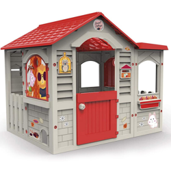 Casa Casetta Bambini Esterno Giardino Plastica con Porta e Finestre 122x103x104 precio