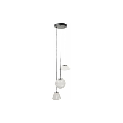 Unico Zuiver 5300030 Sparkle - Lampadario da soffitto in Vetro 152 x 25,5 x 152 cm, Colore: Trasparente