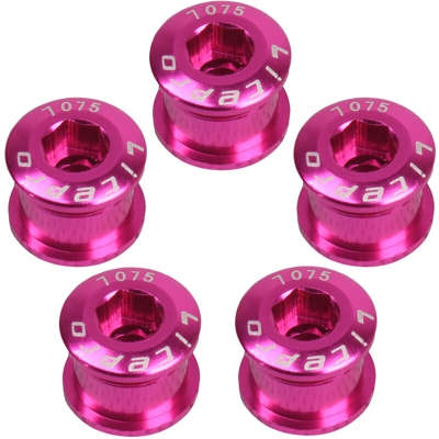 5pcs alluminio ultraleggero bicicletta guarnitura MTB vite singola lamina ungueale rosa