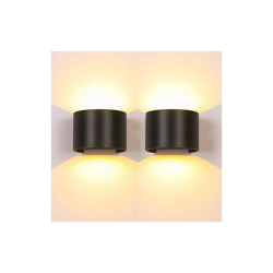 BELLALICHT Lampada da parete a LED per interni ed esterni, luce bianca calda, set da 2 pezzi, con angolo di irradiazione regolabile, 12 W, IP65, precio