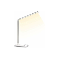 Lampada da tavolo a LED dimmerabile, con 5 colori e 10 livelli di luminositÃ , attacco USB per la ricarica dello smartphone, ideale per la lettura, en oferta