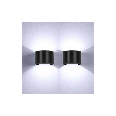 Lampada da parete a LED per interni ed esterni, set da 2 pezzi, con angolo di illuminazione regolabile, Up Down 12 W, IP65, impermeabile, per bagno,