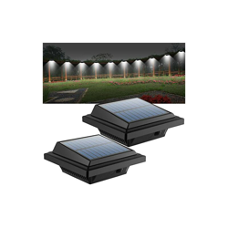 LED Luce solare per grondaia Lampade solari per esterni, 6LEDs luce solare bianca fredda nera, Illuminazione solare da giardino per giardino, precio