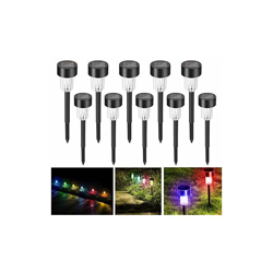 Luci solari da giardino, 10 pezzi, lampada solare a LED multicolore, lampada solare IP65 impermeabile, luce solare, lampada da giardino lampada en oferta