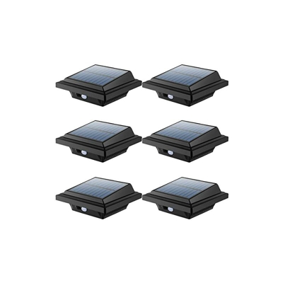 Lampada solare per grondaia, 40 LED, per esterni, con sensore di movimento, IP65, impermeabile, 1800 mAh, PIR, colore nero, luce solare bianca fredda