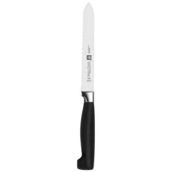 Coltello Universale Acciaio Lunghezza 13 cm Colore Nero e Argento Linea - Linea Four Star precio