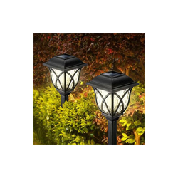 Lampada solare da giardino, 2 pezzi LED bianco caldo solare lampada da giardino per esterni con IP44 impermeabile, Görvitor Solar lampada da en oferta