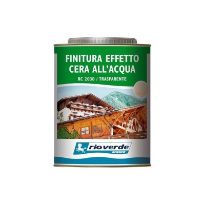 Renner rc 750ml finitura acqua cera per esterni ed interni, colori disponibili trasparente mielata