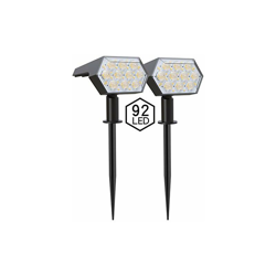 Ground Garden Lights, 92 LED, lampada solare per esterni, illuminazione paesaggistica 2 in 1, lampada solare per decorazione alberi, arbusti, precio