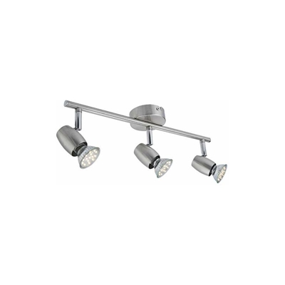 Plafoniera a LED, orientabile, a 3 luci, 3 lampadine LED GU10 da 3 W, 280 lm, luce bianca calda, faretti da soffitto - Seeseer