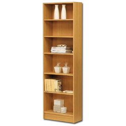 Libreria componibile a 5 vani modulare colore ciliegio 60x202 mc en oferta