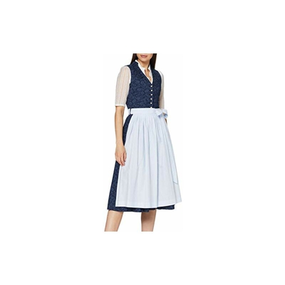 Brumberg Leuchten Dirndl Vestito, Silber, 32 Donna