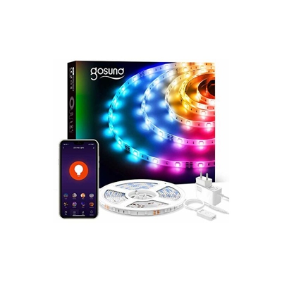 Striscia LED intelligente multicolore 5050 RGB Smart striscia luminosa funzione telecomando per interni, festa, bar, camera, compatibile con Alexa e