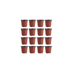 50 vasi in plastica per la seminatura di vasi per fiori, vaso per piante (diametro 100 mm), Plastica, marrone, 12 x 8,5 x 10,5 cm - Doitool en oferta