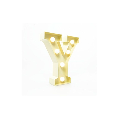 Marquee Letter Light yÂ â??Â Light Up LED Lettere dell' AlfabetoÂ â??Â Lampadina LettereÂ â??Â Vintage Decorative Bar SignÂ â??Â Metallo 22,9Â cm