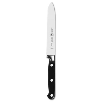 Coltello per Pomodoro in Acciaio Lunghezza 13 cm Colore Nero e Argento - Linea Professional S