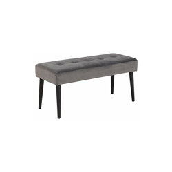 AC Design Furniture Gloria Panca, Tessuto, Grigio, L: 38 x W: 95 x H: 45 cm en oferta