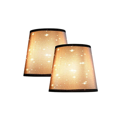 Set di 2 paralumi per lampadario a lampadario con cristalli da 14 cm, campanella, clip On, colore: Nero cielo stellato - Yisun precio