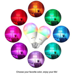 Exup - AC100-240V 9W LED Wi-Fi intelligente Lampada a lampadina APP per smartphone e controllo vocale con E26 / E27 Base RGB / Bianco / Luce bianca características