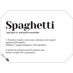 Tovaglietta Dizionario Spaghetti 45X32 Cm en oferta